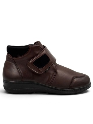 Buty nad kostkę Axel 1726 brązowe, szerokie stopy z haluksami, poszerzona tęgość H