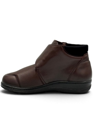 Buty nad kostkę Axel 1726 brązowe, szerokie stopy z haluksami, poszerzona tęgość H