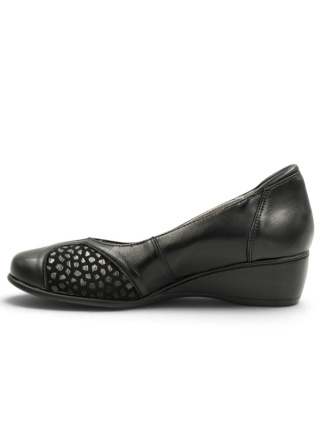 Buty zdrowotne Axel 3034 czarne eleganckie buty na stopy z haluksami, tęgość G 1/2