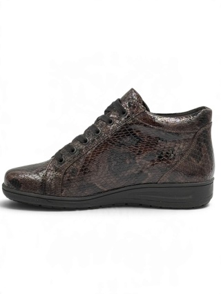 Damskie buty Solidus Kate 29007-30842 brązowe krokolak, tęgość K-M