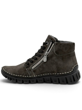 Jesienne buty damskie Rieker 57502-45 szare, tęgość G