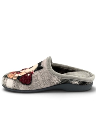 Kapcie domowe Sanital Flex Z27654X grey Sowa, tęgość H