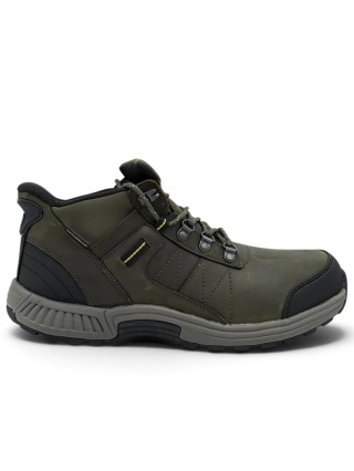 Męskie buty zimowe Orthofeet 40034 oliwkowe, membrana, tęgość M