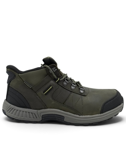 Męskie buty zimowe Orthofeet 40034 oliwkowe, membrana, tęgość M