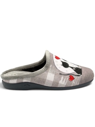 Papcie damskie Sanital Flex Z32262X grey Zakochane Koty, tęgość H