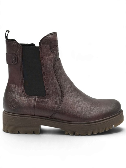 Rieker 75860-35 brązowe sztyblety damskie skórzane, tęgość H