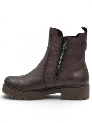 Rieker 75860-35 brązowe sztyblety damskie skórzane, tęgość H