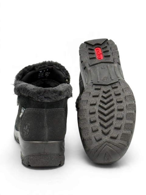Skórzane botki Rieker L7188-00 czarne, tęgość G