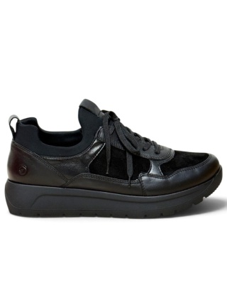 Sneakersy damskie Remonte D2V00-00 czarne, tęgość G1/2