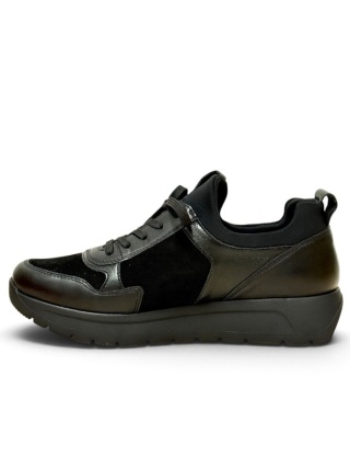 Sneakersy damskie Remonte D2V00-00 czarne, tęgość G1/2