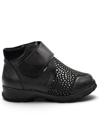 Tęgie buty damskie Kosela Axel 9006 czarny bąbelki, ocieplane, powiększona tęgość K-M