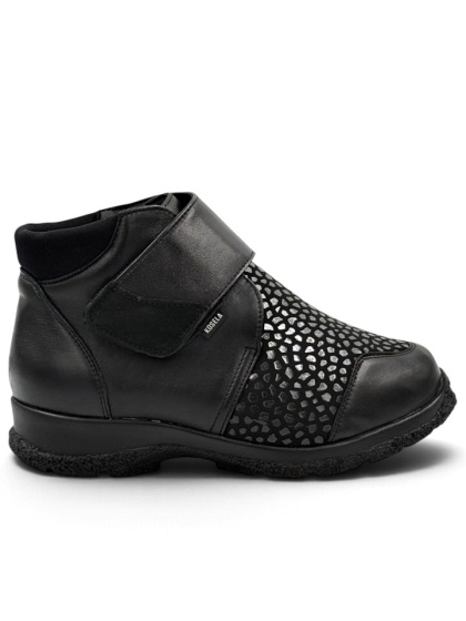 Tęgie buty damskie Kosela Axel 9006 czarny bąbelki, ocieplane, powiększona tęgość K-M