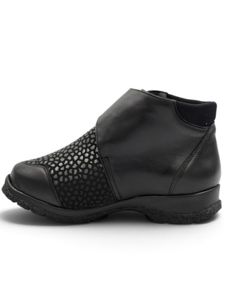 Tęgie buty damskie Kosela Axel 9006 czarny bąbelki, ocieplane, powiększona tęgość K-M