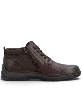 Buty męskie Rieker 05309-25 brązowe zimowe, regulowana tęgość G-H, membrana