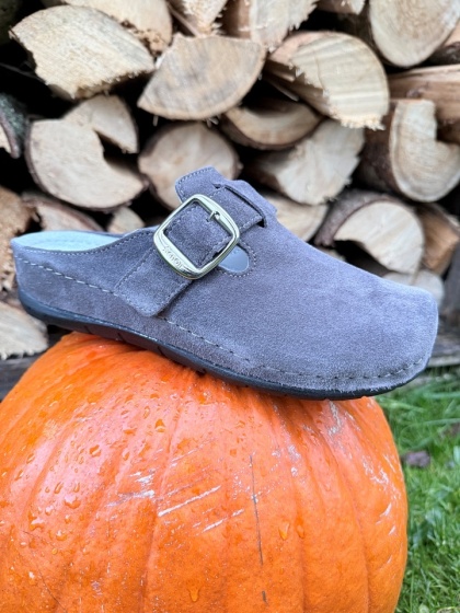 Klapki damskie Scholl Inverness Buckle Strap F01421 4015 ash grey, tęgość G 1/2