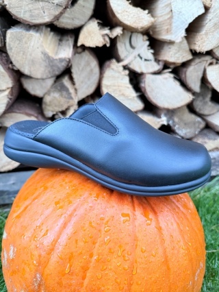 Klapki damskie Scholl New Toffee F01514 1004 czarne, tęgość G 1/2