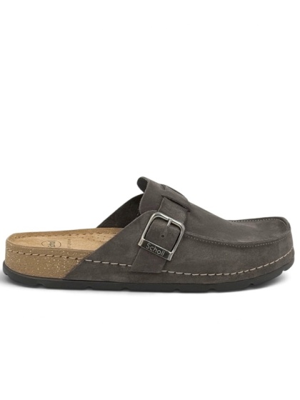 Klapki męskie Scholl Bora Moccasin Man F00768 4015 ash grey, regulowana tęgość G-H