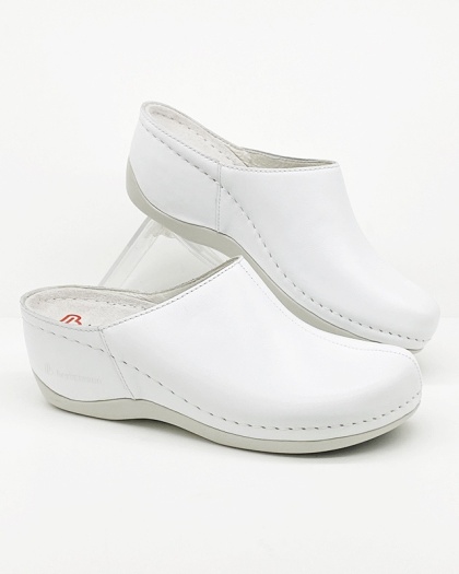 Klapki medyczne damskie Jada Berkemann 01753-101 białe, tęgość G