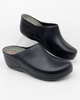 01753-903 JADA czarne klapki Berkemann - zdrowotne pantolety na wąskie stopy