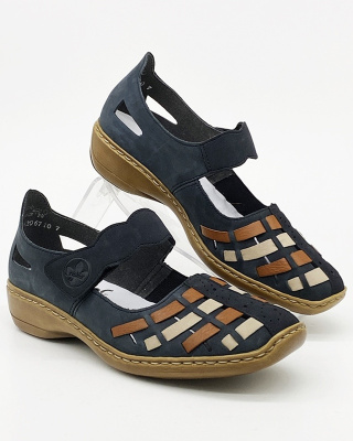 41369-14 Rieker damskie ażurowe półbuty