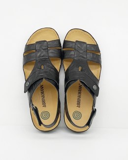 710633 1-black Dr Brinkmann wygodne sandały skórzane