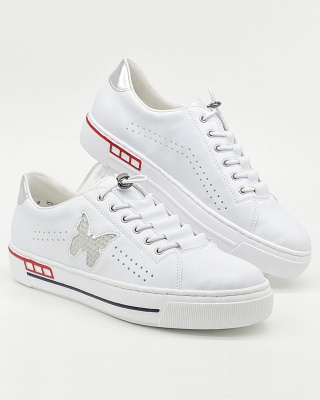 L8857-80 Rieker damskie białe sneakarsy