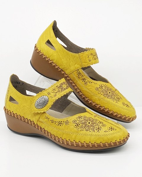 N1686-68 Rieker skórzane półbuty