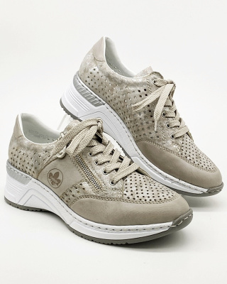 wyprzedaż Rieker N4327-80 sportow półbuty na koturnie