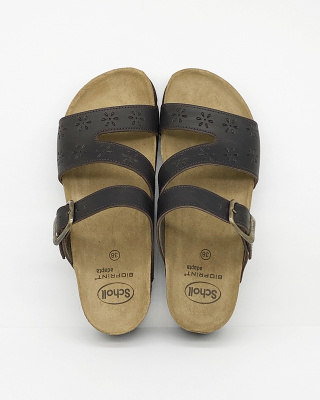 Ranja 2.0 zdrowotne wygodne klapki Scholl F29374 1019 dk brown