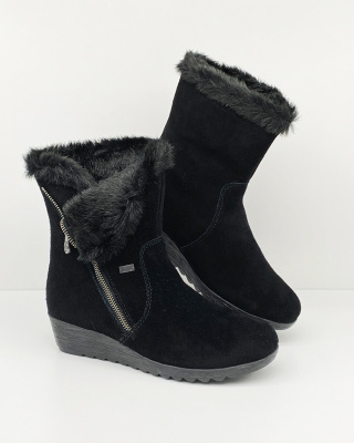 X2470-00 buty Rieker, botki na koturnie, tęgość G