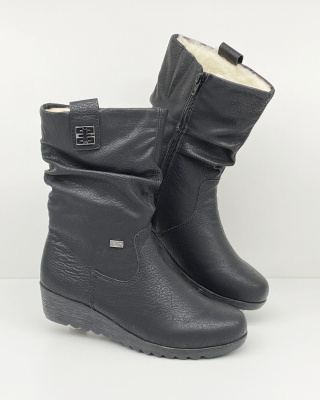 X2483-00 buty Rieker, botki na koturnie, tęgość G