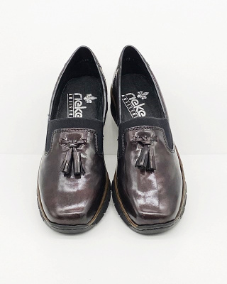 53751-35 Rieker mokasyny lakierowane