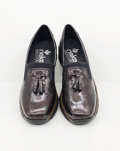 Półbuty lakierowane damskie Rieker 53751-35