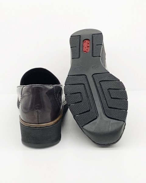 Półbuty lakierowane damskie Rieker 53751-35