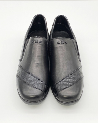 58462-00 skórzane wąskie półbuty damskie Rieker, tęgość F1/2