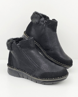 73352-00 buty Rieker, trzewiki z ekoskóry, tęgość G