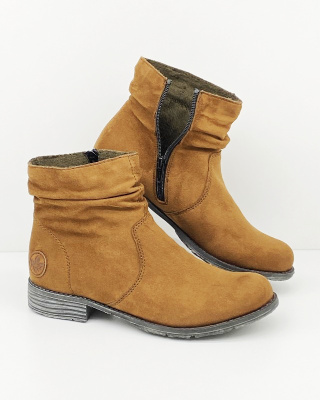 74760-24 buty Rieker, brązowe botki Rieker, tęgość F