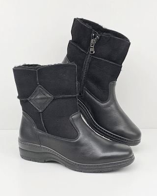 Botki damskie na zimę Alpina LORA H OL23-E, owcza skóra z futrem