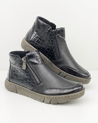 Buty Rieker 52982-00 półtrzewiki jesienne, tęgość G