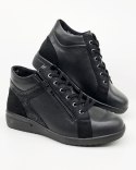Niemieckie buty zdrowotne na szeroką i tęgą stopę Solidus Maren 49004-00805, największa regulowana tęgość M-N-W