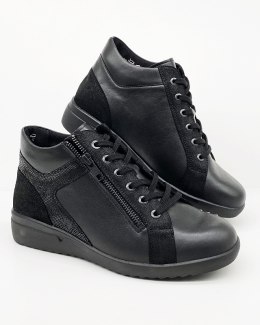 Niemieckie buty zdrowotne na szeroką i tęgą stopę Solidus Maren 49004-00805, największa regulowana tęgość M-N