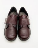 Szerokie półbuty damskie Comfortabel 942657 41-bordeaux - skórzane buty na tęgą stopę