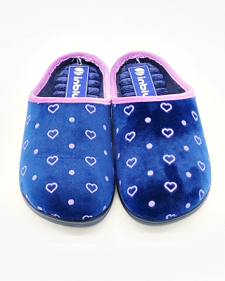 InBlu EC71 004 laczki domowe damskie, tęgość H, amortyzująca wkładka