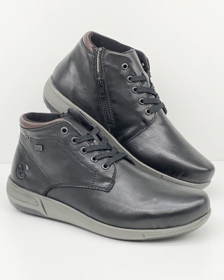 F0931-00 Rieker zimowe trzewiki męskie z membraną, wełna owcza, tęgość G-H