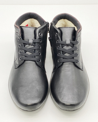 F0931-00 Rieker zimowe trzewiki męskie z membraną, wełna owcza, tęgość G-H