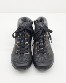 L6513-03 buty Rieker trzewiki damskie z ekoskóry, tęgość F