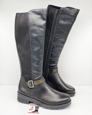 Rieker kozaki damskie X0592-00 rozciągliwy strecz na łydce