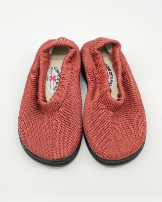 Confortina Codeor Unisex CUT - ceglasty, buty zdrowotne na szerokie stopy damskie, tęgość K