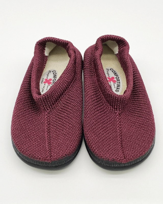 Szerokie półbuty damskie zdrowotne Codeor Confortina Unisex CUBU bordo