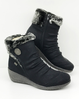 Y0363-01 Rieker wygodne zdrowotne botki damskie na koturnie